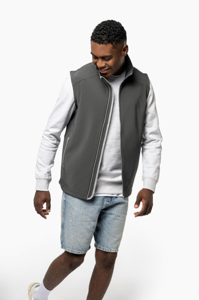 2-Layer Softshell Bodywarmer Vest KA423 - Dark Grey / XXL