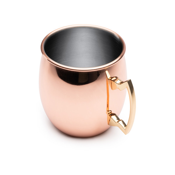 Personalised stainless steel mug 500 ml with copper coating mirror effect