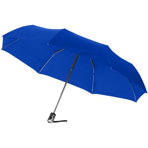 Parapluie 21.5" 3 sections ouverture fermeture automatique Alex - Bleu Royal