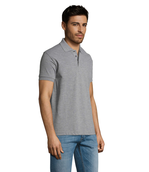 PRIME-MEN POLO-200g Prime Men - Grigio Melange 2XXL