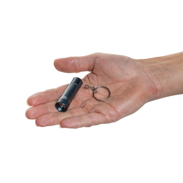 Porte-clés torche en aluminium recyclé RCS Flash - Bleu