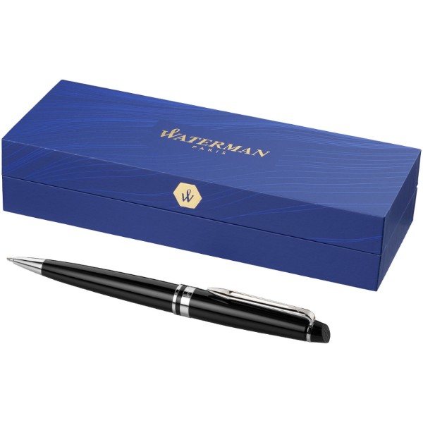 Waterman penna a sfera Expert (inchiostro blu) - Nero / Argento