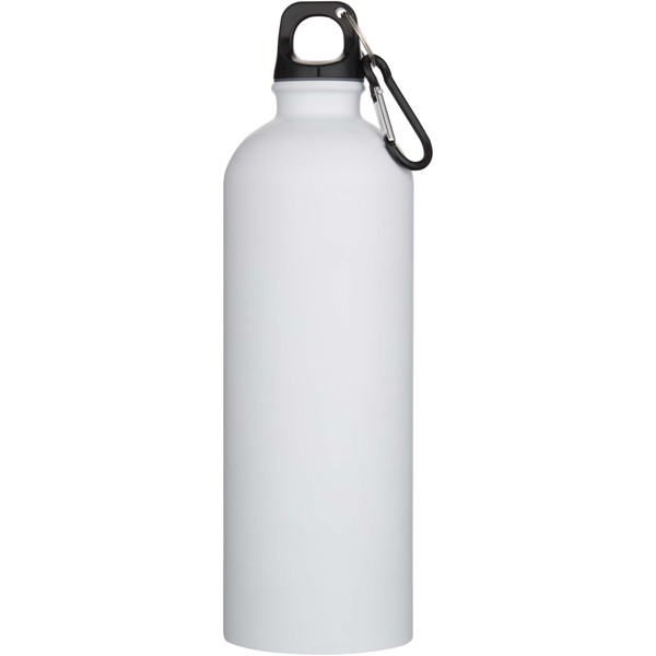 Oregon 750 ml matte RCS-zertifizierte, einwandige Trinkflasche aus recyceltem Edelstahl mit Karabinerhaken - weiss