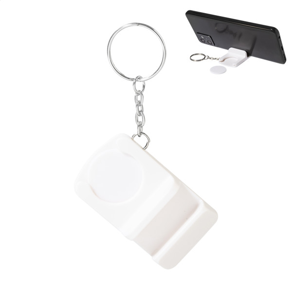 Rabs Trolley Coin Keyring Hoken - White