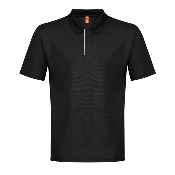 THC DYNAMIC. Polo técnico para homem - Preto / 3XL