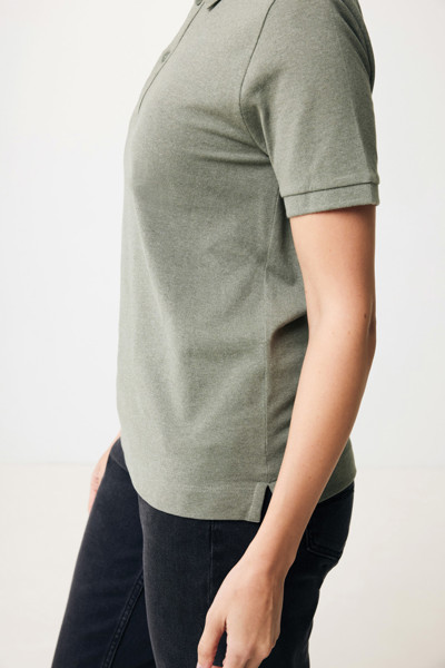 Polo tričko IQONIQ Yosemite z recykl. bavlny - Heather Green / XL