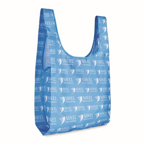 Full colour foldable recycled polyester (rPET) bag with inside pocket - Full colour