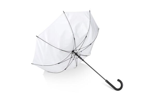 Verdure 190T Pongee 23" Parapluie à crochet coupe-vent Ouverture automatique - Blanc