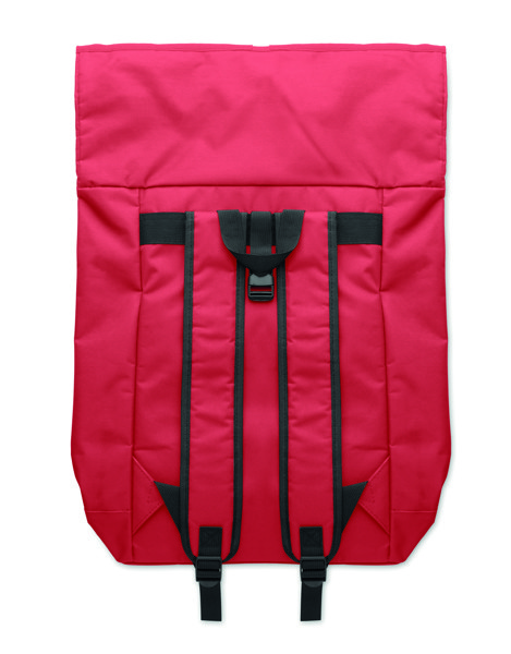 Zaino rolltop in poliestere Irea - Rosso