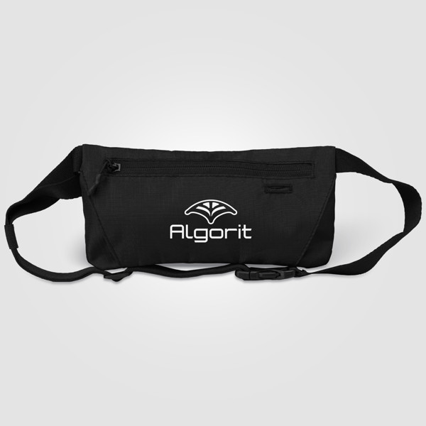 Orlando - rPET Waist Bag - Black / Heat transfer