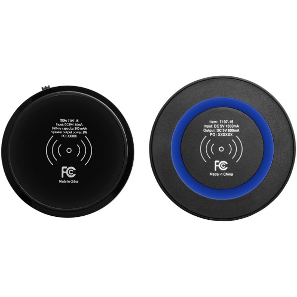 Cosmic Bluetooth® reproduktor s bezdrátovou nabíjecí podložkou - Světle modrá