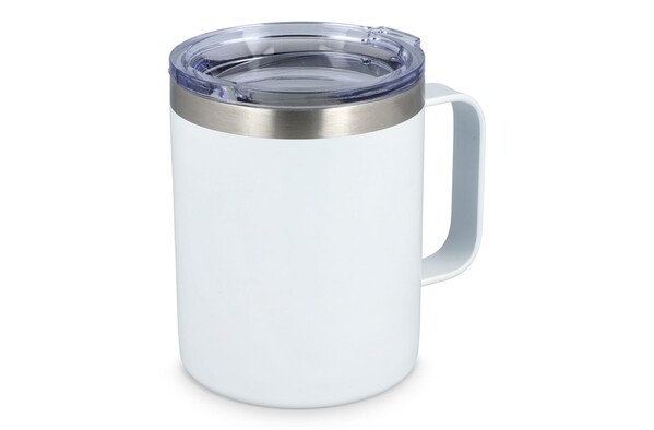 Danube thermo mug,ceramic interior,350ml - White