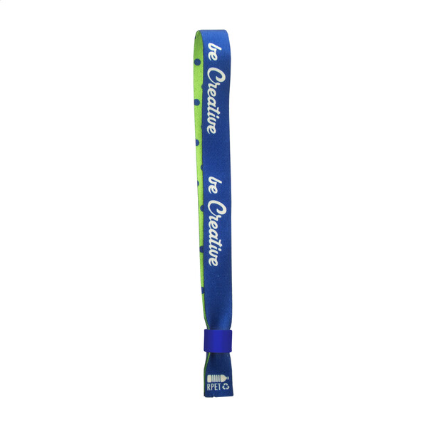 Bracelet festival personnalisable SuboWrist RPET - Bleu / Blanc