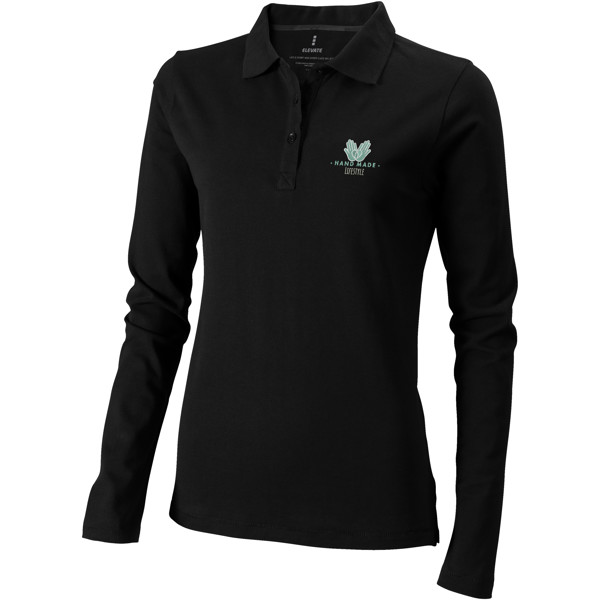 Polo manches longues femme Oakville - Noir / M