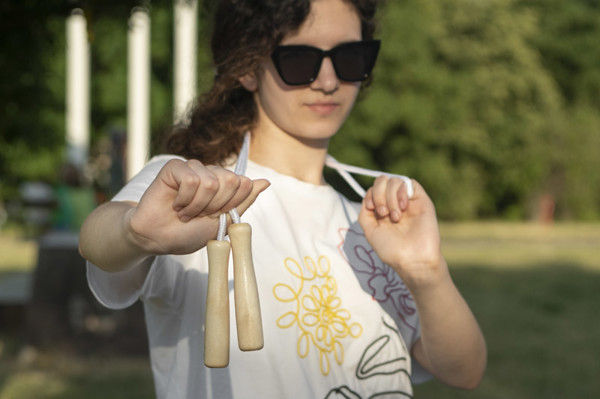 Skipping rope SALTI - white