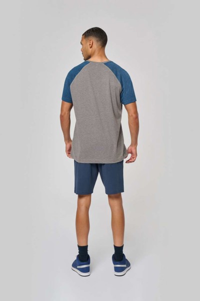 Dvobojna sportska majica kratkih rukava za odrasle - Grey / Royal Blue / 3XL