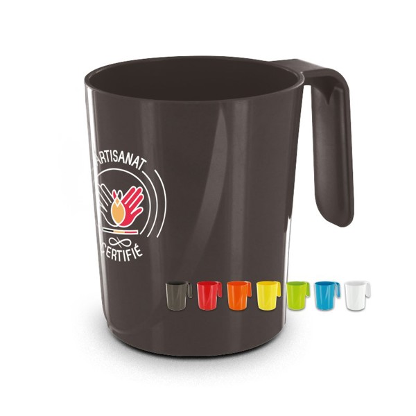 MUG PLASTIQUE (ABS) 35 cl RAS BORD - Blanc
