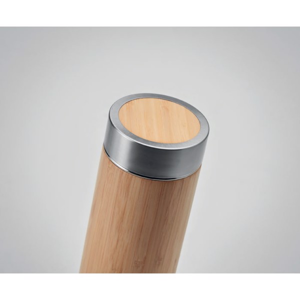 Double wall bamboo flask 400ml Batumi - Wood