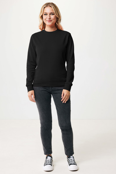 Sweater à col rond en coton recyclé Iqoniq Zion - Noir / L