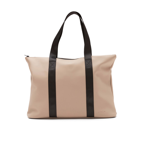 Vinga Baltimore tote bag, 16.5L, nubuck PU - Greige