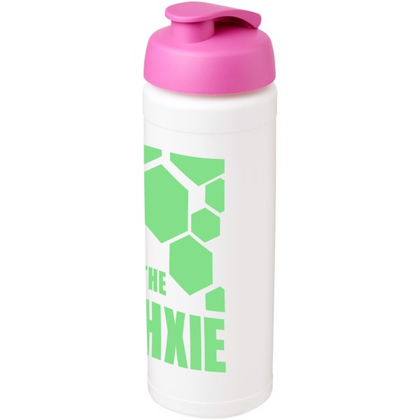 Baseline® Plus grip 750 ml flip lid sport bottle - White / Pink