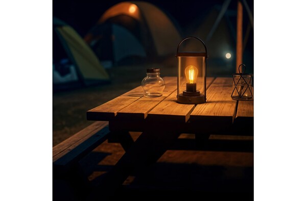 Lampe Edison en bambou
