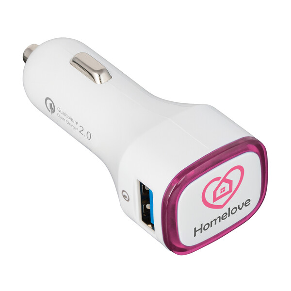 Chargeur voiture USB Quick Charge 2.0® COLLECTION 500 - magenta
