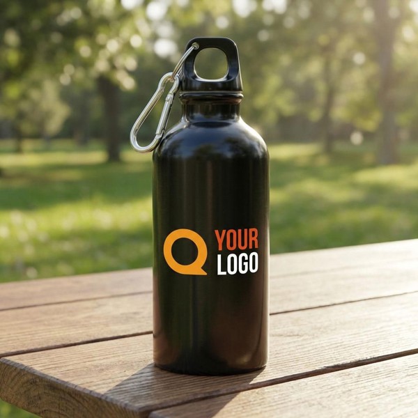 Garrafa de parede simples em aço inoxidável reciclado Sable - branco