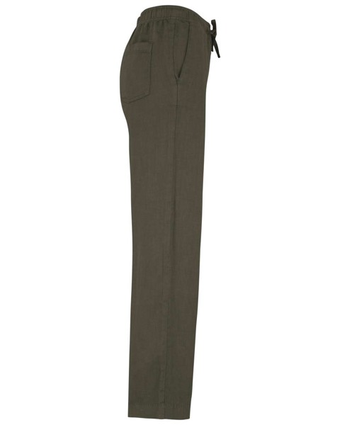 Eco-Friendly Ladies' Linen Washed Effect Trousers - S