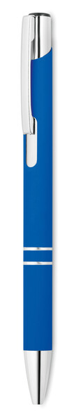 Stylo bille poussoir finition Aosta - Bleu Royal