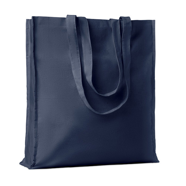 Shopper in cotone c/soffietto Portobello - Francese Navy