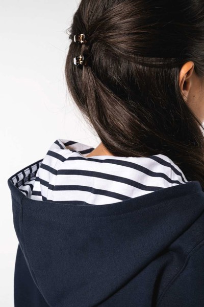 Unisex dječja majica s kapuljačom s kontrastnim uzorkom - 8-10 years