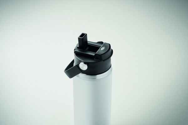 Double wall bottle 500 ml Suma Grip - White