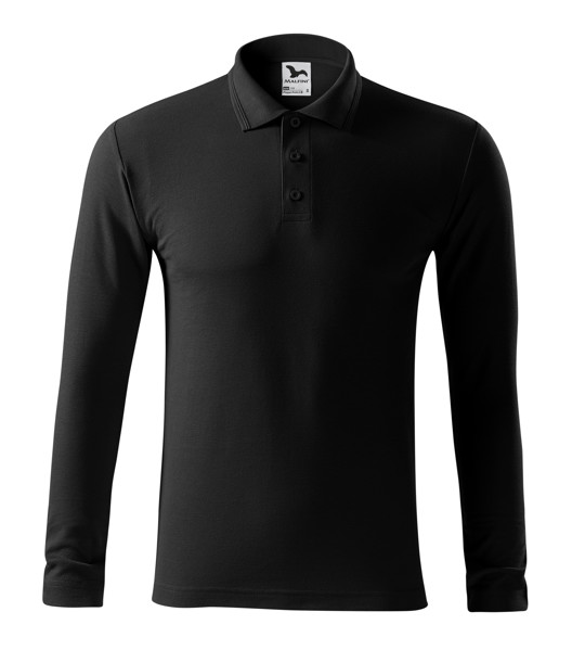 Polokošile Pánská Malfini® Pique Polo Ls - Černá / M