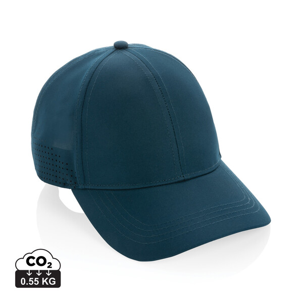Casquette de sport 6 panneaux en rPET Impact AWARE™ - Bleu Marine