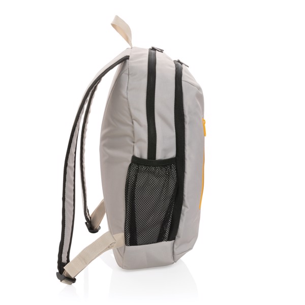 Impact Aware backpack, 15 inch laptop, 300D rPET - White / Orange