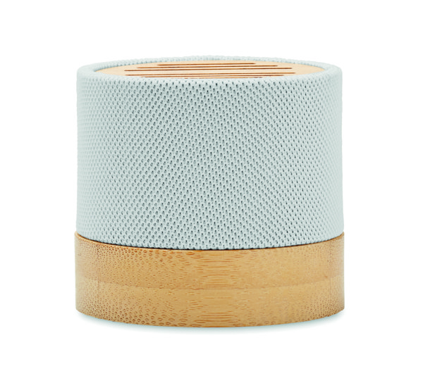 Bamboo RPET wireless speaker Bool - White