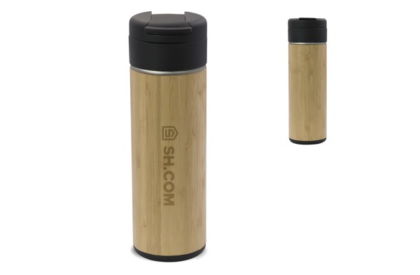 Thermo bottle Flow bamboo 400ml - Wood