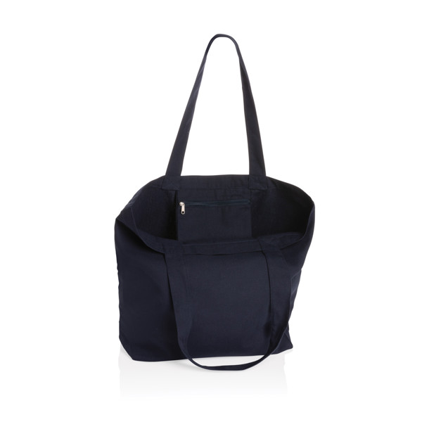 Impact Aware™ 240 gsm rcanvas shopper w/pocket undyed - Navy