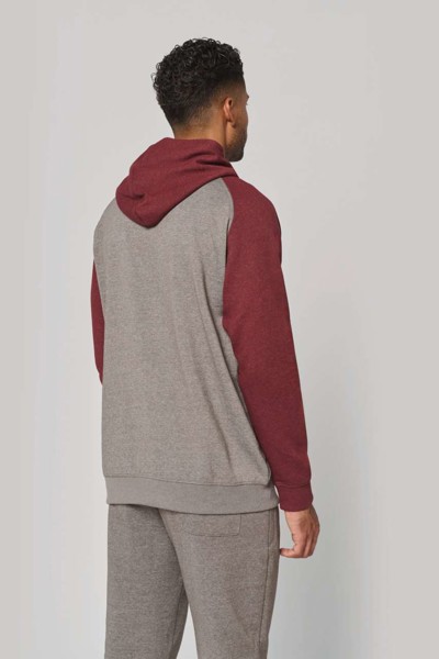 Adult Two-Tone Hooded Sweatshirt - Grey Heather / Sporty Navy / XS