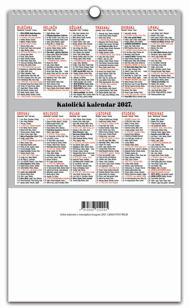 Zidni kalendar s rotacijskim krugom – Ljekovito bilje