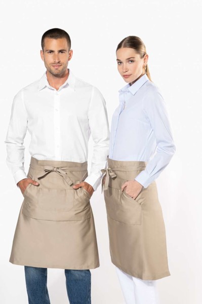 Polycotton Long Apron - White