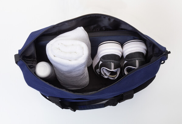 Torba podróżna z płótno z recyklingu Rebyss Travel - Ciemnoniebieski