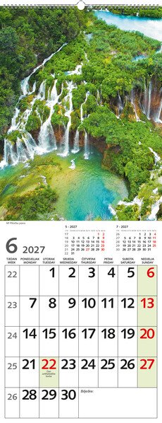 Uski zidni kalendar – Čarobna Hrvatska