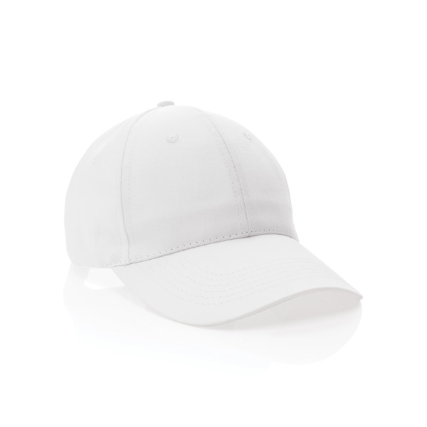 Impact 6 panel 190gr Recycled cotton cap with AWARE™ tracer - White