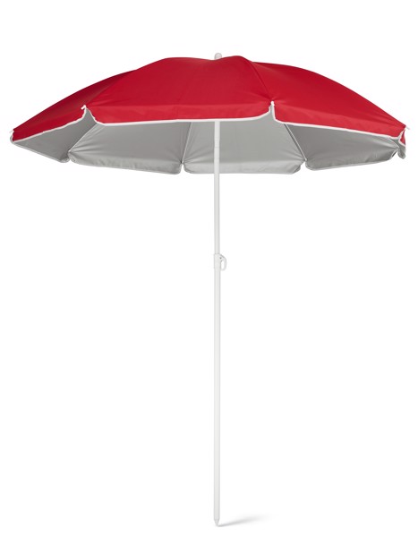 PARANA. 210T reclining parasol with silver lining - Red