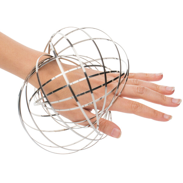 Kinetic Spring Toy FLOWRING - argenté