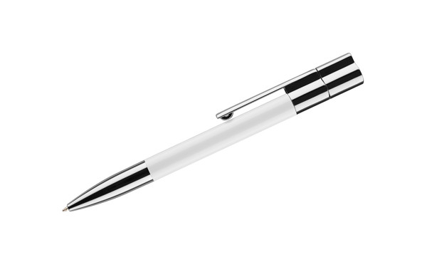 Ball pen with USB flash drive 16 GB BRAINY - white
