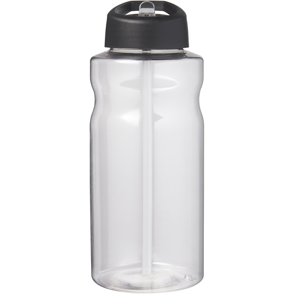 Športová fľaša H2O Active® Big Base s objemom 1 l a viečkom s výtokom - Jednofarebná čierna