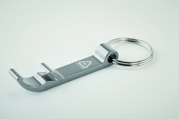 Apribottiglie in alluminio Ovikey - Argento